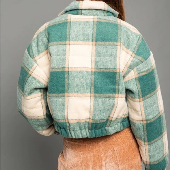 Plaid cropped jacket - Picture 4 of 10